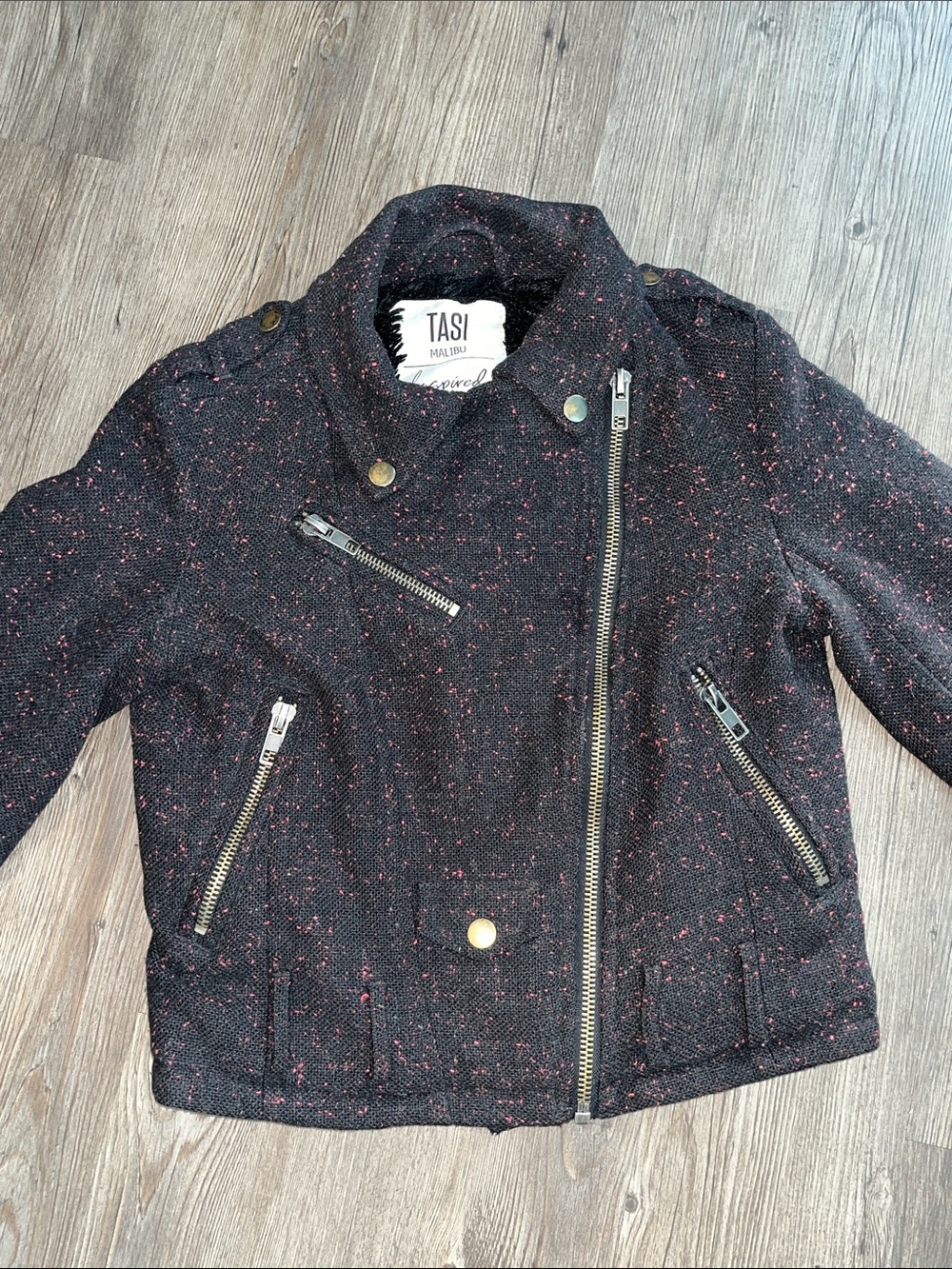 TASI MALIBU URBAN OUTFITTERS Tweed Jacket with Pink Flecks